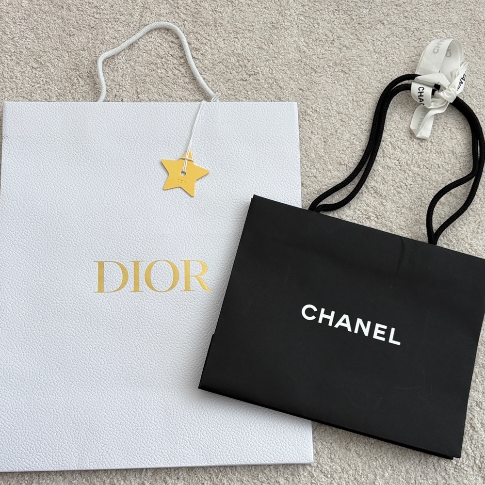 Chanel and Dior Gift Bag Set with Dior Star Charm